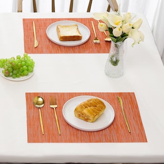 Foto 7 | Foto 7 | Placemats Leetaltree Naranja Juego De 6 Resistentes Al Calor Y Antideslizantes - Venta Internacional.