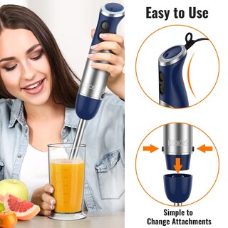 Foto 6 | Foto 6 | Licuadora Manual De Inmersión Koios 5 En 1 1000 W 12 Velocidades Azul - Venta Internacional.