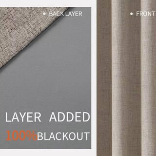 Foto 3 | Foto 3 | Cortinas Joydeco De Lino Opacas 100% Blackout 240x245 Cm 2 Paneles - Venta Internacional.