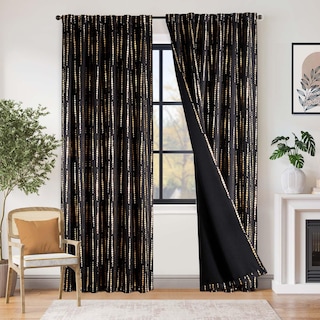 Foto 1 | Foto 1 | Cortinas Boho Jinchan Fases Lunares 213x214cm Negro - Venta Internacional