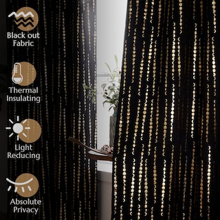 Foto 3 | Foto 3 | Cortinas Boho Jinchan Fases Lunares 213x214cm Negro - Venta Internacional