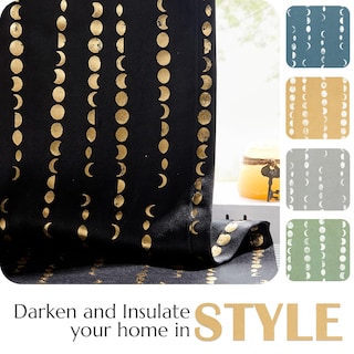 Foto 6 | Foto 6 | Cortinas Boho Jinchan Fases Lunares 213x214cm Negro - Venta Internacional