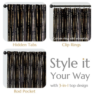 Foto 7 | Foto 7 | Cortinas Boho Jinchan Fases Lunares 213x214cm Negro - Venta Internacional