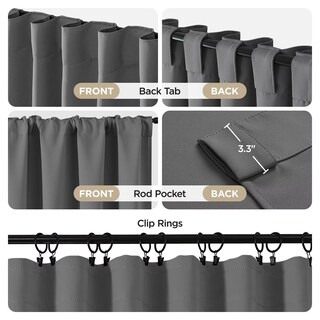 Foto 3 | Foto 3 | Cortinas Joydeco 214x213cm Blackout Gris - Venta Internacional