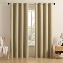 Cortinas Blackout Joydeco Térmicas Aislantes 240x260 Cm Beige - Venta Internacional.