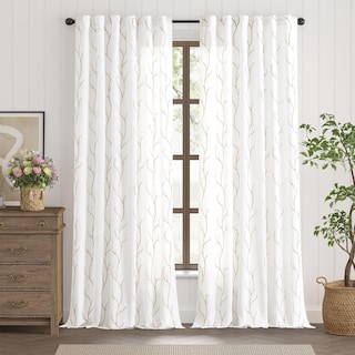 Foto 2 | Foto 2 | Cortinas Jinchan Bordadas Con Forro Largo De 244 Cm 2 Paneles - Venta Internacional.