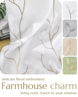 Foto 7 | Foto 7 | Cortinas Jinchan Bordadas Con Forro Largo De 244 Cm 2 Paneles - Venta Internacional.