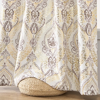 Foto 6 | Foto 6 | Cortinas Blackout Jinchan Foil Dorado Damasco 160x160cm 2 Paneles - Venta Internacional.