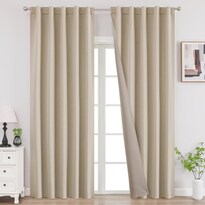 Cortinas Opacas Térmicas Aislantes Joydeco 214x213cm Beige - Venta Internacional.
