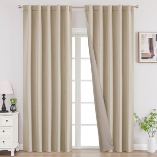 Foto 1 | Foto 1 | Cortinas Opacas Térmicas Aislantes Joydeco 214x213cm Beige - Venta Internacional.