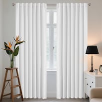 Cortinas Joydeco Blackout 60% Blanco 213x137 Cm 2 Paneles - Venta Internacional.