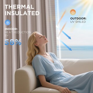 Foto 5 | Foto 5 | Cortinas Joydeco Blackout 183x183 Cm Sandshell - Venta Internacional