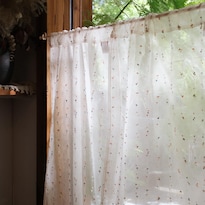 Cortinas De Cocina Jinchan Semi Transparentes Con Mini Pompones De 36 Cm Voile - Venta Internacional.