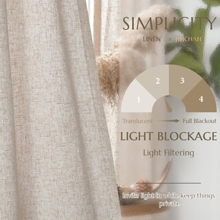 Foto 4 | Foto 4 | Cortina Jinchan con Filtro de Luz 100x213 Cm Beige - Venta Internacional