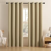 Cortinas Blackout Joydeco Térmicas Beige 230x228 Cm - Venta Internacional.
