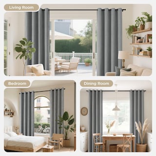 Foto 7 | Foto 7 | Cortinas Joydeco Blackout 100x240cm Gris - Venta Internacional