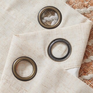 Foto 6 | Foto 6 | Cortinas Jinchan De Lino Con Forro 213 Cm De Largo Set De 2 Paneles Beige - Venta Internacional.