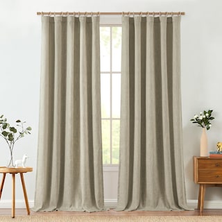 Foto 2 | Foto 2 | Cortinas Jinchan Estilo Saco De Arpillera 274 Cm De Largo Texturizadas 2 Paneles Color Beige - Venta Internacional.