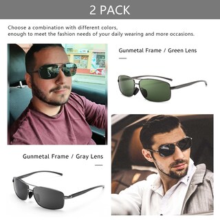 Foto 3 | Foto 3 | Gafas de Sol Sungait para Hombre 2 Pack - Venta Internacional
