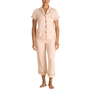 Foto 1 | Foto 1 | Conjunto De Pijama Para Mujer Bcbgmaxazria Manga Corta Con Cuello Solapa Y Pantalones - Venta Internacional.