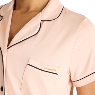 Foto 4 | Foto 4 | Conjunto De Pijama Para Mujer Bcbgmaxazria Manga Corta Con Cuello Solapa Y Pantalones - Venta Internacional.