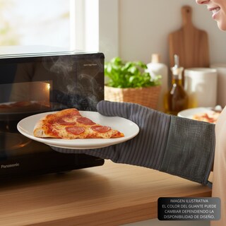 Foto 5 | Foto 5 | Combo Microondas Panasonic Nn-sb636bruh Inverter De 36 Litros (1.3ft³ / 1100w) Color Negro + Guante De Cocina.