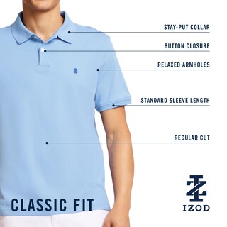 Foto 5 | Foto 5 | Camiseta Polo Izod De Manga Corta Para Hombre En Algodón Interlock - Venta Internacional.
