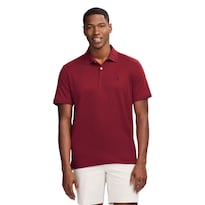 Camisa Polo Izod De Manga Corta Interlock Para Hombre En Vellón Granate - Venta Internacional.