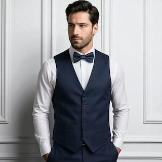 Foto 1 | Foto 1 | Chaleco Caballero Con Moño Peppermint Azul Marino Para Fiesta O Evento