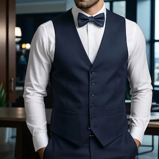 Foto 2 | Foto 2 | Chaleco Caballero Con Moño Peppermint Azul Marino Para Fiesta O Evento