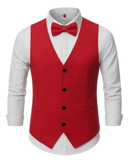 Foto 1 | Foto 1 | Chaleco Caballero Con Moño Peppermint Rojo Para Fiesta O Evento