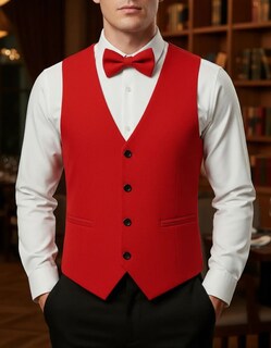 Foto 2 | Foto 2 | Chaleco Caballero Con Moño Peppermint Rojo Para Fiesta O Evento