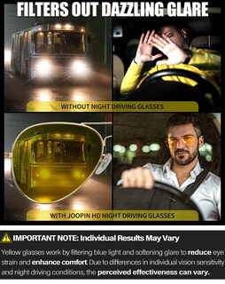 Foto 2 | Foto 2 | Gafas Para Conducir De Noche Joopin Con Visión Nocturna Y Protección Uv - Venta Internacional.