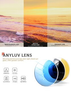 Foto 6 | Foto 6 | Gafas De Sol Polarizadas Anyluv Para Mujer Con Protección Uv400 - Venta Internacional.