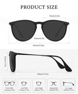 Foto 5 | Foto 5 | Gafas De Sol Kaliyadi Mujer Polarizadas Uv400 Estilo Retro - Venta Internacional.