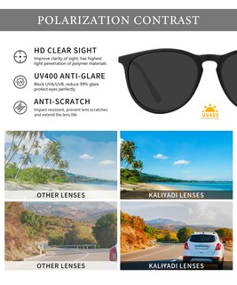 Foto 7 | Foto 7 | Gafas De Sol Kaliyadi Mujer Polarizadas Uv400 Estilo Retro - Venta Internacional.