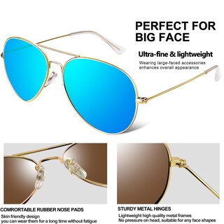 Foto 5 | Foto 5 | Gafas De Sol Joopin Espejo Militar Polarizadas Uv400 Unisex 3 Paquetes - Venta Internacional.