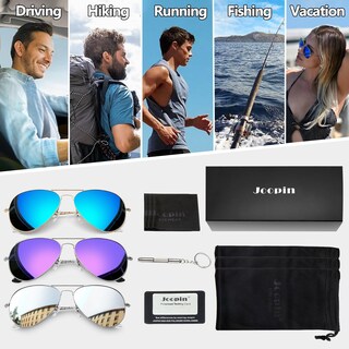 Foto 6 | Foto 6 | Gafas De Sol Joopin Espejo Militar Polarizadas Uv400 Unisex 3 Paquetes - Venta Internacional.