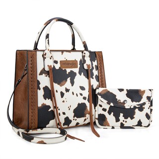 Foto 1 | Foto 1 | Bolso Tote Montana West Wrangler Con Estampado De Vaca Para Mujer + Cartera - Venta Internacional.