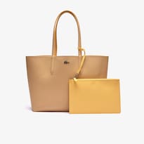 Bolso Tote Grande Reversible Lacoste Anna Croissant Cornsilk - Venta Internacional.
