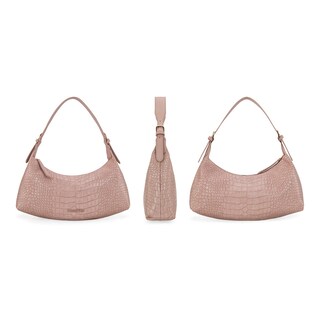 Foto 5 | Foto 5 | Bolsa Hobo De Hombro Montana West En Cuero Vegano Con Relieve De Cocodrilo Rosa - Venta Internacional.