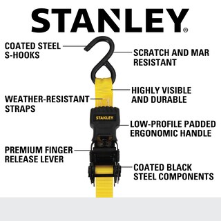 Foto 2 | Foto 2 | Correas De Trinquete Stanley S10004-12 Negro/amarillo 1 M X 3 6 M 500 Kg - Venta Internacional.