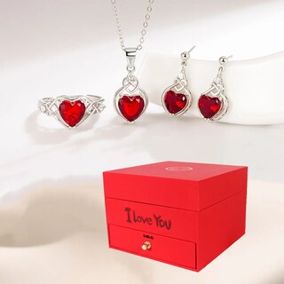 Foto 2 | Foto 2 | ''collar Con Colgante Corazón Y Circonia En Caja De Rosas ''