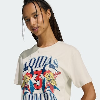 Foto 4 | Foto 4 | Playera Graphic Adidas X Farm Rio Adidas Gris Mujer