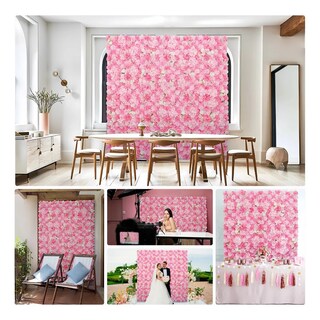 Foto 2 | Foto 2 | Kit 12 Pzas Panel De Flores Belug Artificiales Muro Decorativos Rosas Pared