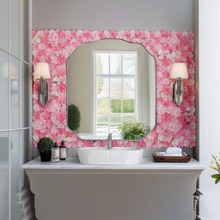 Foto 4 | Foto 4 | Kit 12 Pzas Panel De Flores Belug Artificiales Muro Decorativos Rosas Pared