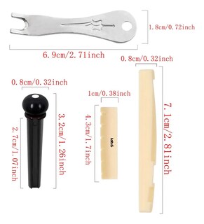 Foto 2 | Foto 2 | Juego Lab.g De Pinzas De Puente De Guitarra Acústica Herramienta Blanco