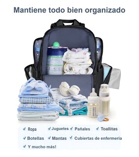 Foto 4 | Foto 4 | Mochila Belug Pañalera Para Bebé Impermeable Y Espaciosa Negro