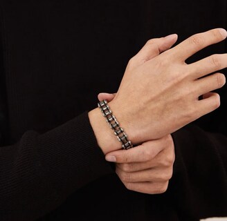 Foto 4 | Foto 4 | Pulsera Lab.g Cadena Biker Moto Hombre Plateado