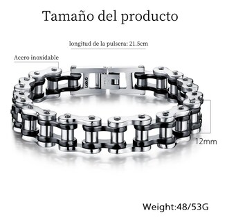 Foto 2 | Foto 2 | Pulsera Belug Cadena Biker Moto Hombre Plateado